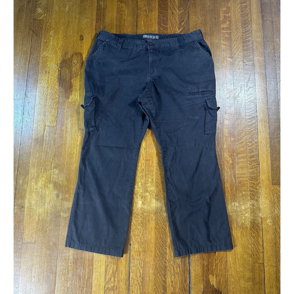 Dickies Pants Cargo Baggy Mens 40x30 Faded Black Skater Relaxed Fit Distressed